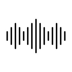 soundwave icon in line style