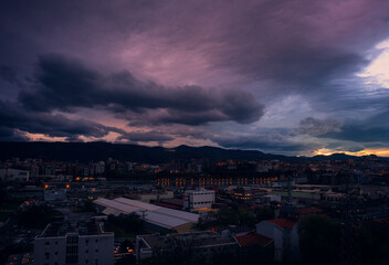 Storm over the city