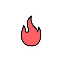 Fire icon set illustration. fire sign and symbol