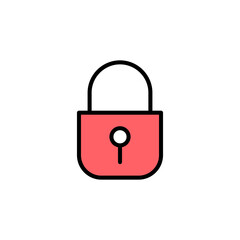 Lock icon set illustration. Padlock sign and symbol. Encryption icon. Security symbol