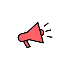 Megaphone icon set illustration. Loudspeaker sign and symbol