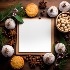 Obraz na płótnie Canvas Elegant Christmas and New Year Photography Frames with ornaments. PNG with transparent background for easy use