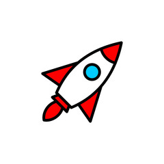 Rocket icon set illustration. Startup sign and symbol. rocket launcher icon