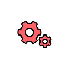 setting Icon set illustration. Cog settings sign and symbol. Gear Sign