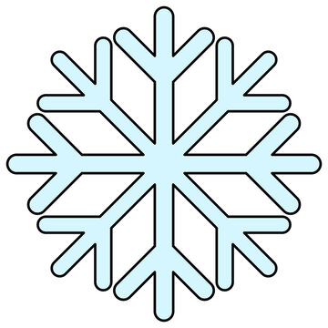 Cartoon snowflake icon. Freeze symbol. 