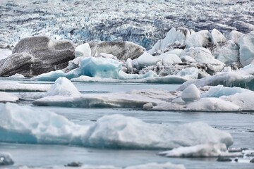 Glacial lake in Iceland, Jokulsarlon glacier lagoon