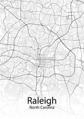 Fototapeta na wymiar Raleigh North Carolina minimalist map
