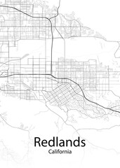 Redlands California minimalist map