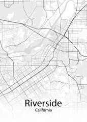 Riverside California minimalist map