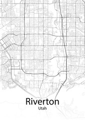 Riverton Utah minimalist map