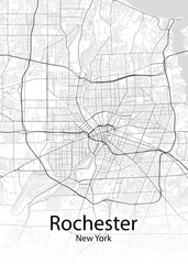 Rochester New York minimalist map
