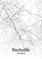 Fototapeta na wymiar Rockville Maryland minimalist map
