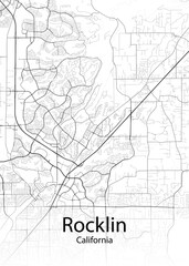 Fototapeta na wymiar Rocklin California minimalist map