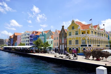 Fotobehang Colourful Dutch Colonial Architecture in Willemstad Curacao © Mary Baratto