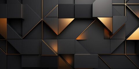 A black and gold wallpaper with geometric shapes, Black Friday background