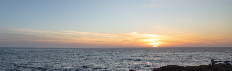 Fototapeta na wymiar Sunset on the California central coast at Cambria on the central west coast of California United States