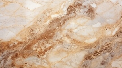Beige Marble with Bronze Horizontal Background. Abstract stone texture backdrop. Bright natural material Surface. AI Generated Photorealistic Illustration.