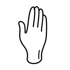 Hand Gesture Lines Style Vector Illustration 