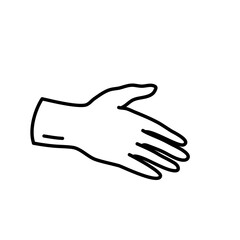 Hand Gesture Lines Style Vector Illustration 