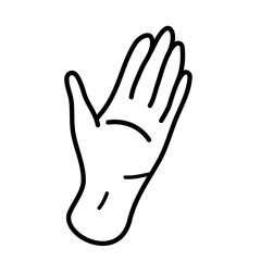 Hand Gesture Lines Style Vector Illustration 