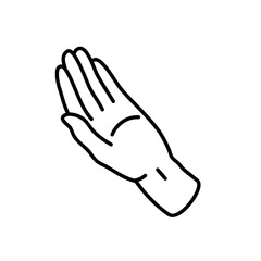 Obraz premium Hand Gesture Lines Style Vector Illustration 