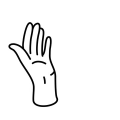 Obraz premium Hand Gesture Lines Style Vector Illustration 