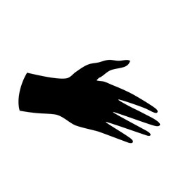 Silhouette Hand Gesture Vector Illustration 