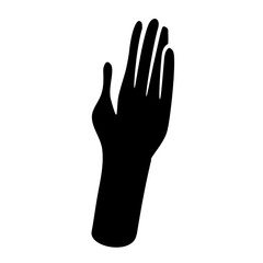 Silhouette Hand Gesture Vector Illustration 