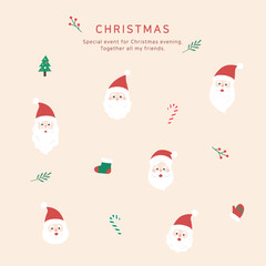 santa claus icon set
