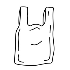 Used plastic bags lines style Vector Illustration 