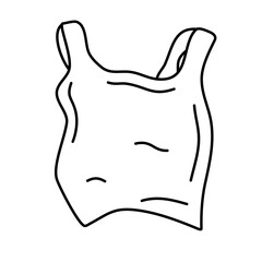 Used plastic bags lines style Vector Illustration 