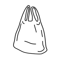 Used plastic bags lines style Vector Illustration 