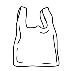 Used plastic bags lines style Vector Illustration 