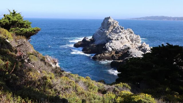 The rugged coast of California at Point Lobos State Natural Reserve just south of Monterey California.