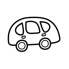 Lines cute baby's cars isolated on a white background