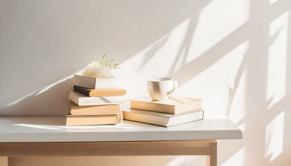 日差しが入る机