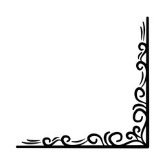 Vector illustration of decorative corner frame border