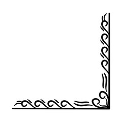 Vector illustration of decorative corner frame border