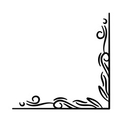 Fototapeta premium Vector illustration of decorative corner frame border