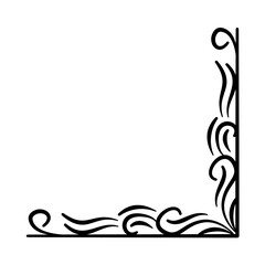 Vector illustration of decorative corner frame border
