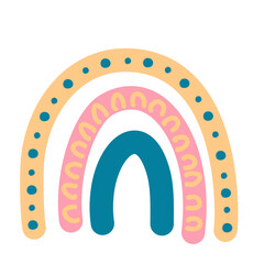 Boho Rainbow Colorfull Cute Vector Illustration 