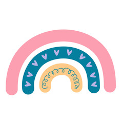 Boho Rainbow Colorfull Cute Vector Illustration 