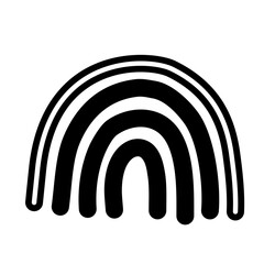 Black Boho Rainbow Cute 