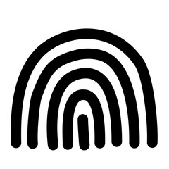 Black Boho Rainbow Cute 