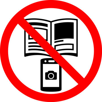 書籍の撮影禁止のマーク