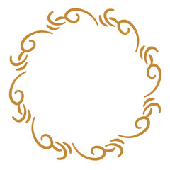 Round Border Frame, Mandala Round Ornate 