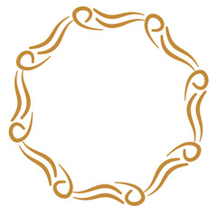 Round Border Frame, Mandala Round Ornate 