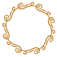 Round Border Frame, Mandala Round Ornate 