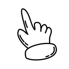 Gesture Hand Lines Doodle Vector Illustration 