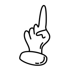 Gesture Hand Lines Doodle Vector Illustration 
